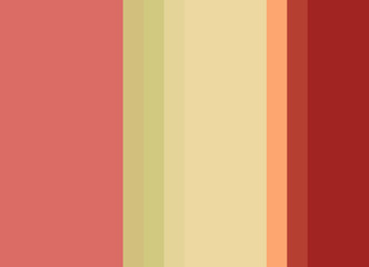 Striped background in soft coral reds and pale greens, with peach and deep red accents, vertical stripes, color palette background
