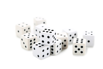 Dice isolated on white background