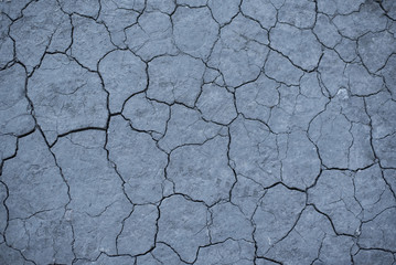 Dry cracked gray soil. Drought. Background