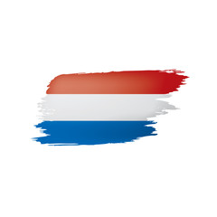 Netherlands flag, vector illustration on a white background