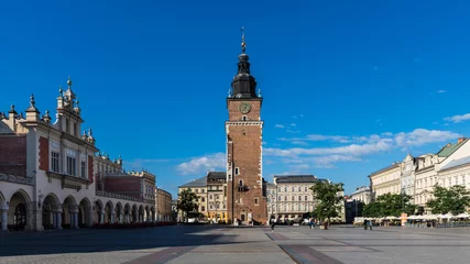 Crédence de cuisine en verre imprimé Cracovie Krakau – Rathausturm und Tuchhallen