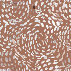 Materiał do szycia Brązowy glina ilustracja wzór z akwarela różowy, biały i beżowy plamy i przebarwienia. Będzie dobre dla stylu pocztówki, plakaty, prezent wystrój, papier pakowy, pudełeczka, tkaniny itp.