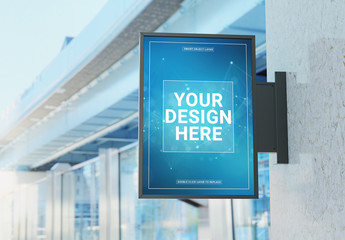 Outdoor Vertical Sign Mockup