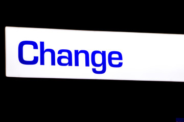 Currency exchange terminal at an international airport offering different currencies