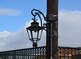 Street lamp in Athens on the way to the Acropolis