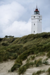Fototapeta na wymiar lighthouse on denmarks west coast, europe