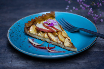 French Apple Autumn Tart Dessert Still Life