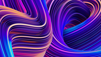 Abstract geometric background in holographic ultraviolet vibrant colors