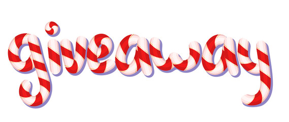 Giveaway, candy cane letters