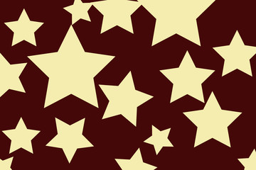 Fondo rojo con estrellas amarillas.