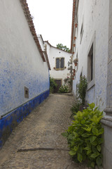 Fototapeta na wymiar Village, medieval town, Obidos in Portugal.