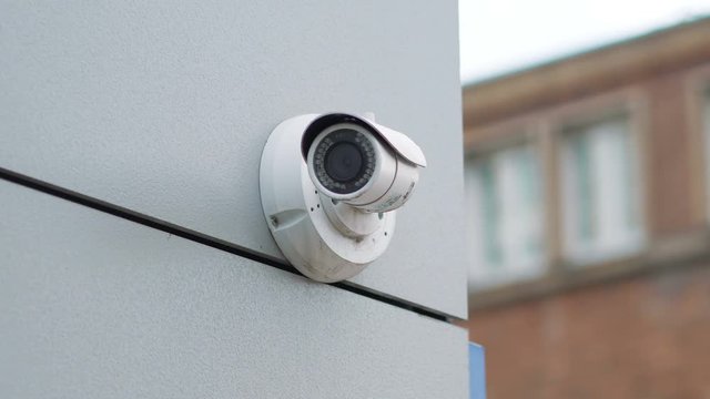 Security camera in 4K slow motion 60fps