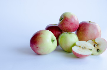Apples on a white background
