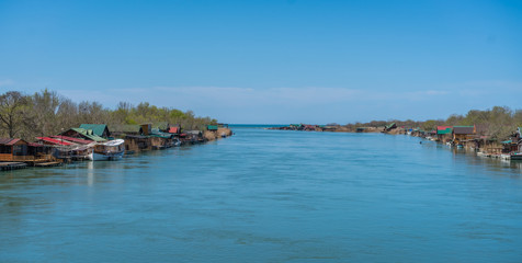 Fototapeta na wymiar Landcape of the Ada Bojana river