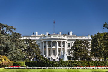 The White House 1600 Pennsylvania Ave home of the President of the United States of America in Washington DC USA