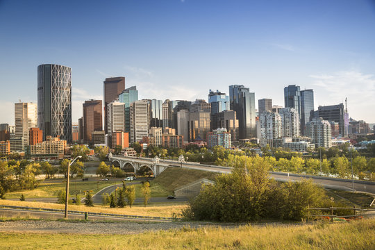 Calgary downtown skyline cityscape in Alberta Canada