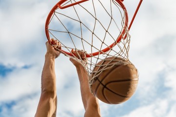 Basketball basketball hoop sport man outdoors male professional © BillionPhotos.com