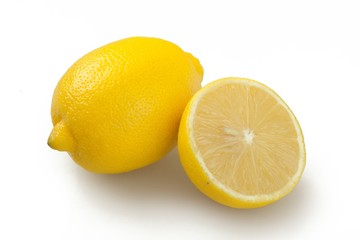 Whole and half lemon
