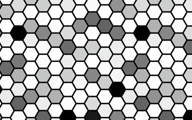 Black honeycomb with a gradient color. Isometric geometry. 3D illustration