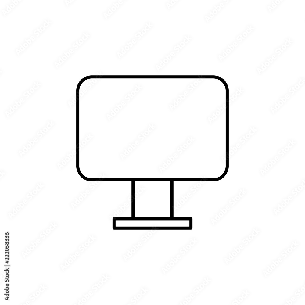 Poster monitor icon. element of education for mobile concept and web apps icon. thin line icon for website 