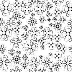 Clover leaves background pattern sketch