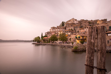 Fototapeta na wymiar Italian Village by the Lake