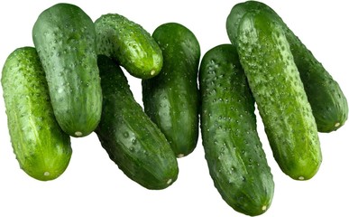 Pile of Fresh Ground Cucumbers - Isolated