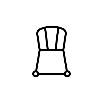 chair icon. Element of furniture from above icon for mobile concept and web apps. Thin line chair icon can be used for web and mobile