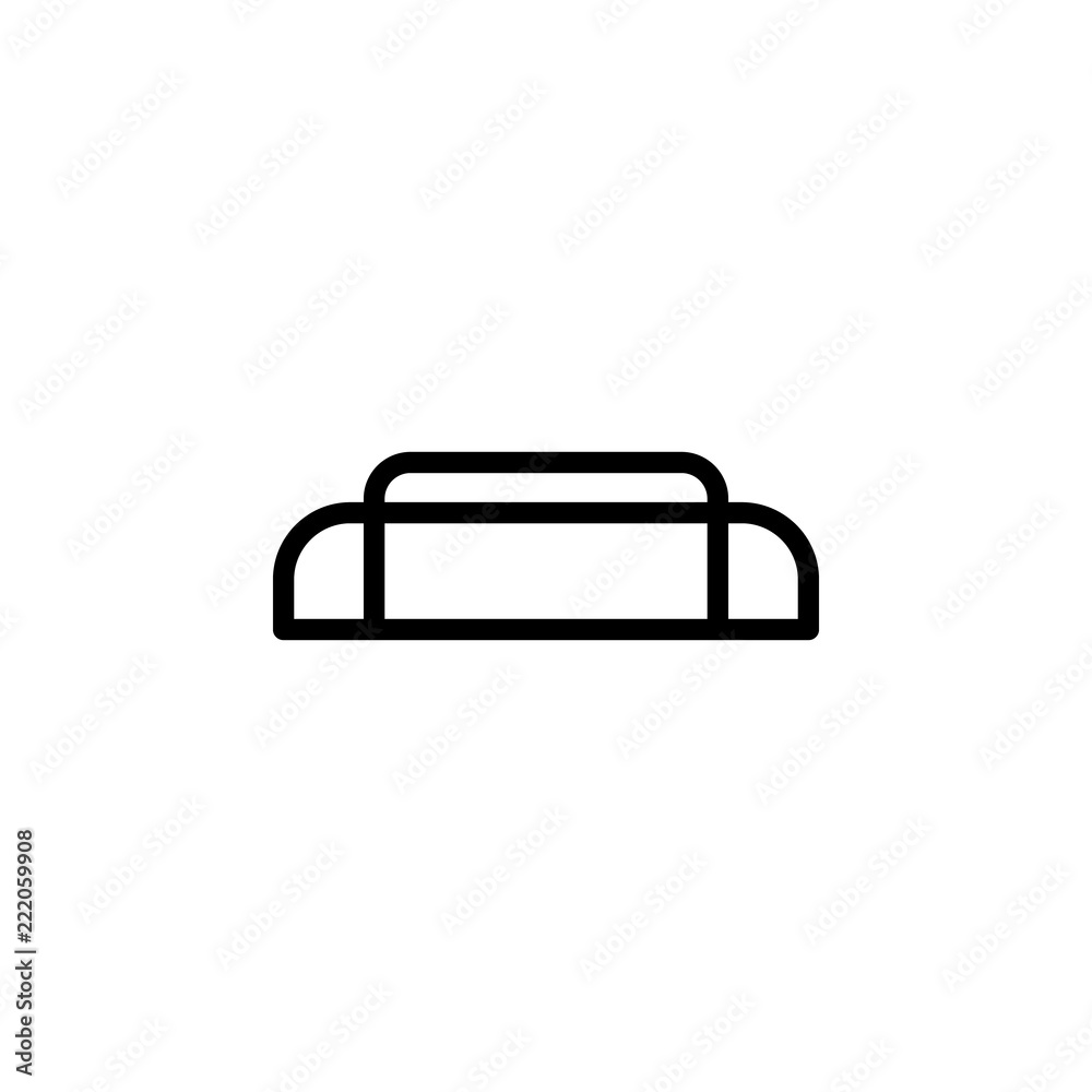 Poster sofa icon. element of furniture from above icon for mobile concept and web apps. thin line sofa icon