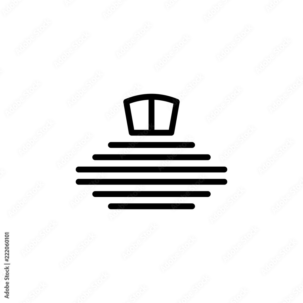 Poster table icon. element of furniture from above icon for mobile concept and web apps. thin line table ic
