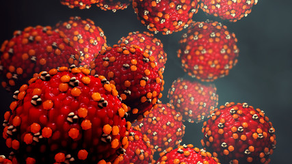 Measles virus or virus - obrazy, fototapety, plakaty