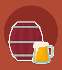 beer barrel wooden icon