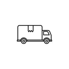 Fototapeta premium Delivery truck icon. Element of global logistics icon for mobile concept and web apps. Thin line Delivery truck icon can be used for web and mobile