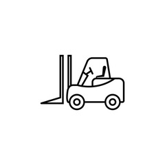 Forklift icon. Element of global logistics icon for mobile concept and web apps. Thin line Forklift icon can be used for web and mobile