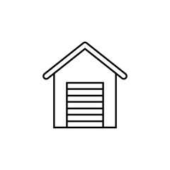 Warehouse icon. Element of global logistics icon for mobile concept and web apps. Thin line Warehouse icon can be used for web and mobile