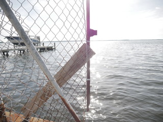 Fence in the water