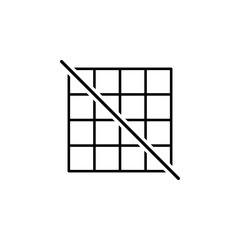 Grid off sign icon. Element of image sign for mobile concept and web apps illustration. Thin line icon for website design and development, app development. Premium icon