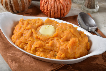 Mashed sweet potatoes