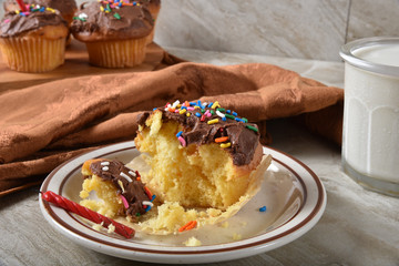 Homemade birthday cupcake