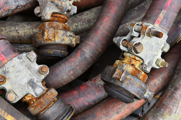 Old Industrial Hoses Background,