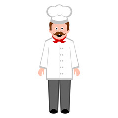Isolated male chef icon