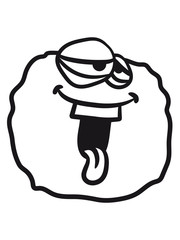 ball kreis rund lachen gesicht kopf monster lustig clipart comic cartoon