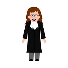 Isolated female judge icon