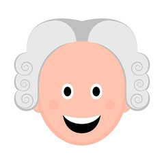 Isolated male judge avatar