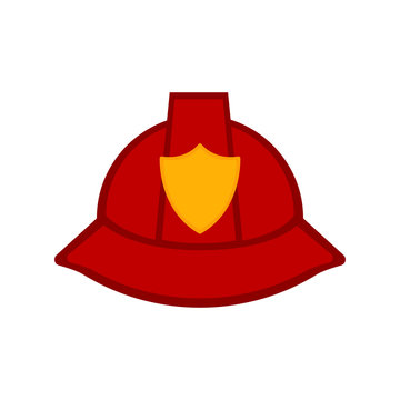 Isolated firefighter hat icon