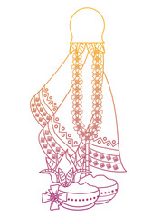 Ugadi indian elements rainbow lines