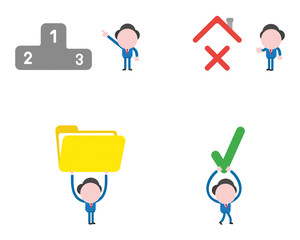 Vector illustration businessman character set