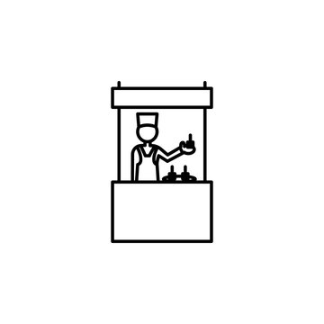 recommend clip art: shopkeeper outline icon. Element of shopping icon for mobile concept and web apps. Thin line shopkeeper icon can be used for web and mobile