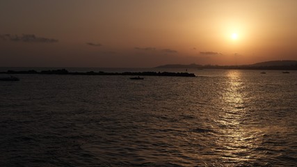 Obraz premium sunset on the Mediterranean sea in Turkey