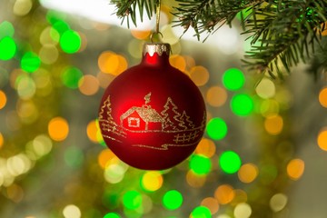 Christmas Ball on Christmas Tree